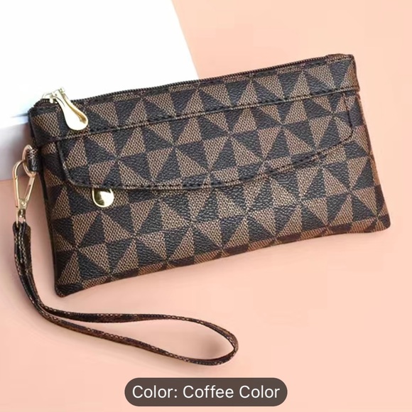 Handbags - Brand New Geometric Print Clutch Wallet